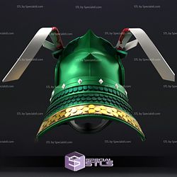 Cosplay STL Files Sengoku Green Ranger Helmet Wearable 3D Print