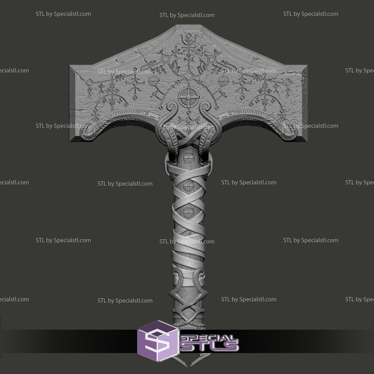 Thors Hammer Mjolnir From God of War - 3D Print Model by