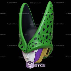 Cosplay STL Files Perfect Cell Mask Dragonball 3D Print Wearable