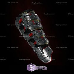 Cosplay STL Files Red Hood Samurai Forearm 3D Print Wearable