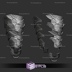 Cosplay STL Files Red Hood Samurai Forearm 3D Print Wearable