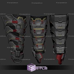 Cosplay STL Files Red Hood Samurai Forearm 3D Print Wearable