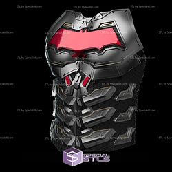 Cosplay STL Files Red Hood Samurai Chest Armor 3D Print Wearable