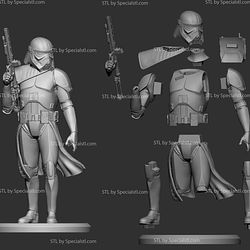 Purge Trooper STL Files Standing Starwars 3D Printing Figurine