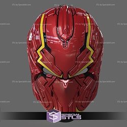 Cosplay STL Files Red Hood Samurai Helmet 3D Print Wearable