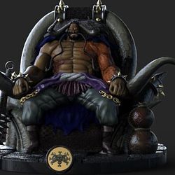 Kaido on Throne from Onepiece Anime