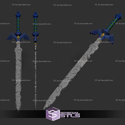 Cosplay STL Files BOTW Master Sword Damaged 3D Print Wearable