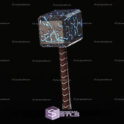 Cosplay STL Files Mighty Lady Thor Cracked Hammer Mjolnir 3D Print Wearable