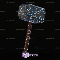 Cosplay STL Files Mighty Lady Thor Cracked Hammer Mjolnir 3D Print Wearable