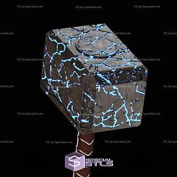 Cosplay STL Files Mighty Lady Thor Cracked Hammer Mjolnir 3D Print Wearable