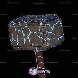 Cosplay STL Files Mighty Lady Thor Cracked Hammer Mjolnir 3D Print Wearable