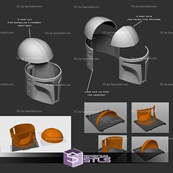 Cosplay STL Files Din Djarin Helmet The Mandalorian Wearable 3D Print