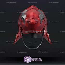 Cosplay STL Files Sengoku Red Ranger Helmet Wearable 3D Print