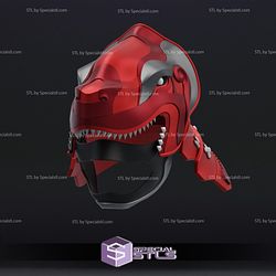 Cosplay STL Files Sengoku Red Ranger Helmet Wearable 3D Print