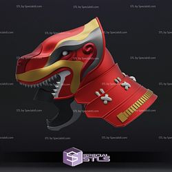 Cosplay STL Files Sengoku Red Ranger Helmet Wearable 3D Print
