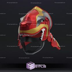 Cosplay STL Files Sengoku Red Ranger Helmet Wearable 3D Print
