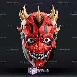 Cosplay STL Files Sengoku Darth Maul Starwars Mask Wearable 3D Print