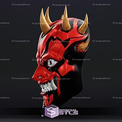 Cosplay STL Files Sengoku Darth Maul Starwars Mask Wearable 3D Print