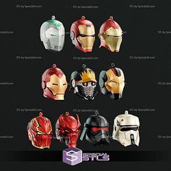Ornament Helmet Superhero Marvel DC Decoration STL Files Pack 1