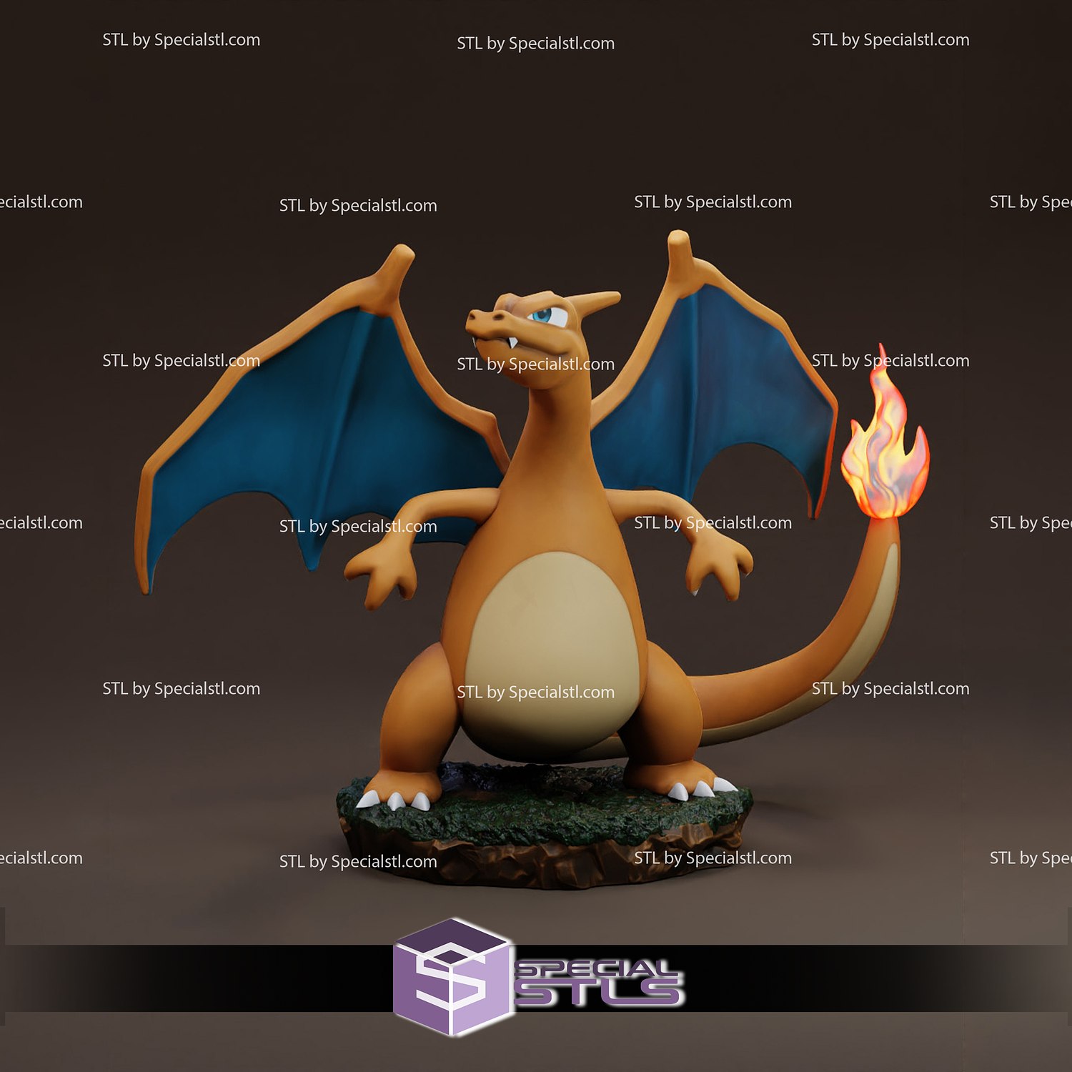 Charizard Statue and Flexi STL Files Pokemon 3D Printing Figurine
