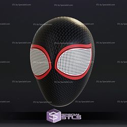 Cosplay STL Files Miles Morales Mask and Face Shell 3D Print Wearable