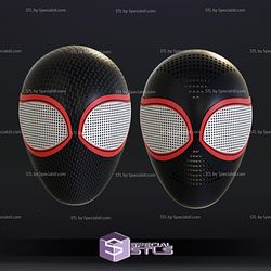 Cosplay STL Files Miles Morales Mask and Face Shell 3D Print Wearable