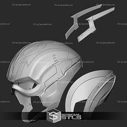 Cosplay STL Files The Flash Helmet V2 STL Files Wearable 3D Print