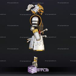 Cosplay STL Files Sengoku White Ranger Suit 3D Print Wearable