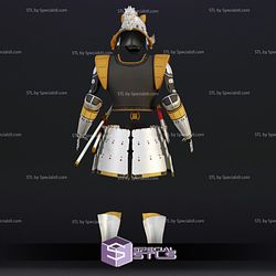 Cosplay STL Files Sengoku White Ranger Suit 3D Print Wearable