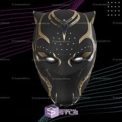 Cosplay STL Files Shuri Black Panther Mask 3D Print Wearable