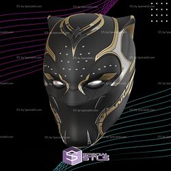 Cosplay STL Files Shuri Black Panther Mask 3D Print Wearable