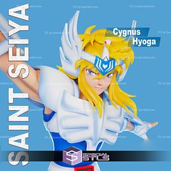 Cygnus Hyoga Posing 3D Printing Figurine Saint Seiya STL Files