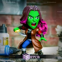 Chibi STL Collection - Gamora 3D Printing Figurine Guardian Of The Galaxy STL Files
