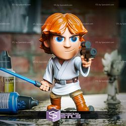 Chibi STL Collection - Luke Skywalker 3D Printing Figurine Starwar STL Files