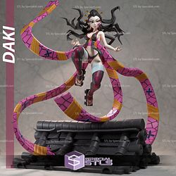 Daki STL Files V4 Action Pose Demon Slayer 3D Printing Figurine