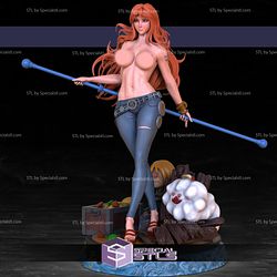 Nami Posing 3D Printing Figurine One Piece STL Files