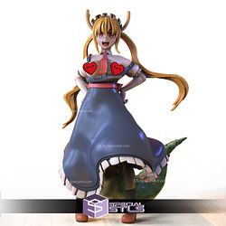 Tohru and NSFW Miss Kobayashis Dragon Maid 3D Printing Figurine