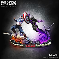 Captain American and Black Panther Diorama