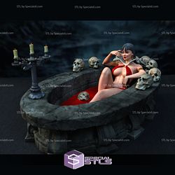 Vampirella Bathed In Blood 3D Printing Figurine STL Files