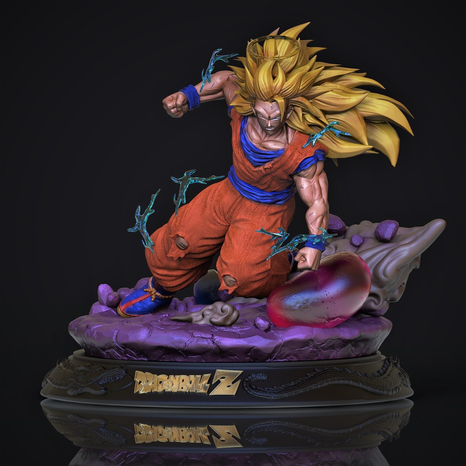 Goku Super Saiyan 3 Diorama from Dragonball | SpecialSTL