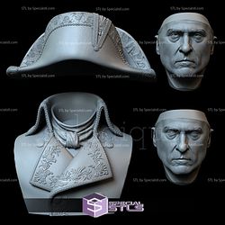 Bust Portrait STL Collection - Joaquin Phoenix as Napoleon 3D Model