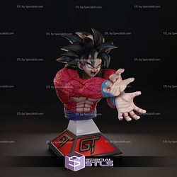 Goku SSJ4 Bust 3D Printing Model Dragonball STL Files