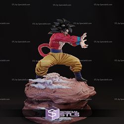 Goku SSJ4 Power V2 3D Printing Model Dragonball STL Files