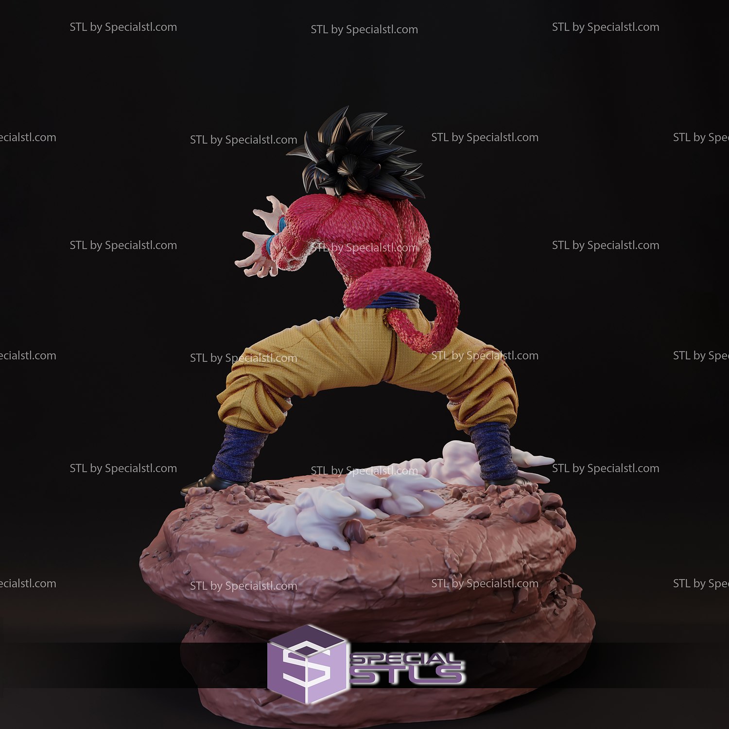 STL file DRAGON BALL GOKU SUPER SAIYAN 4 🐉・3D print model to download・Cults