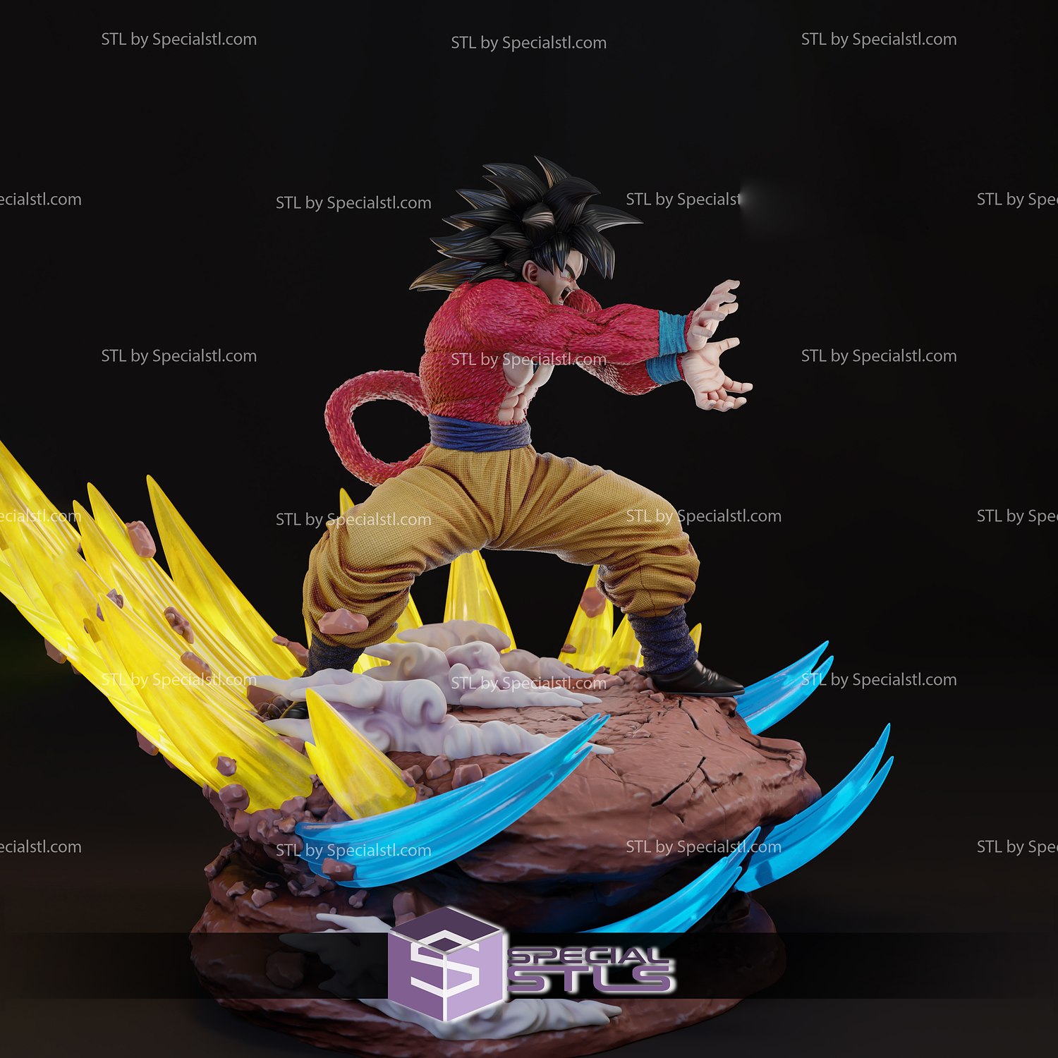 3D file Goku SSj4 Custom Pop 👾・3D printing template to download・Cults