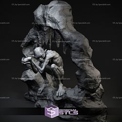 Gollum STL FIles V3 The Lord of the rings 3D Printing Figurine