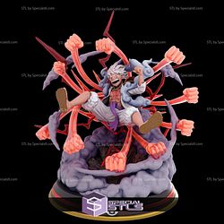 Luffy Nika Gear 5 Posing V2 3D Printing Model One Piece STL Files