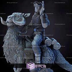 Luke Skywalker on Tauntaun V2 STL files Star Wars 3D Printing Figurine