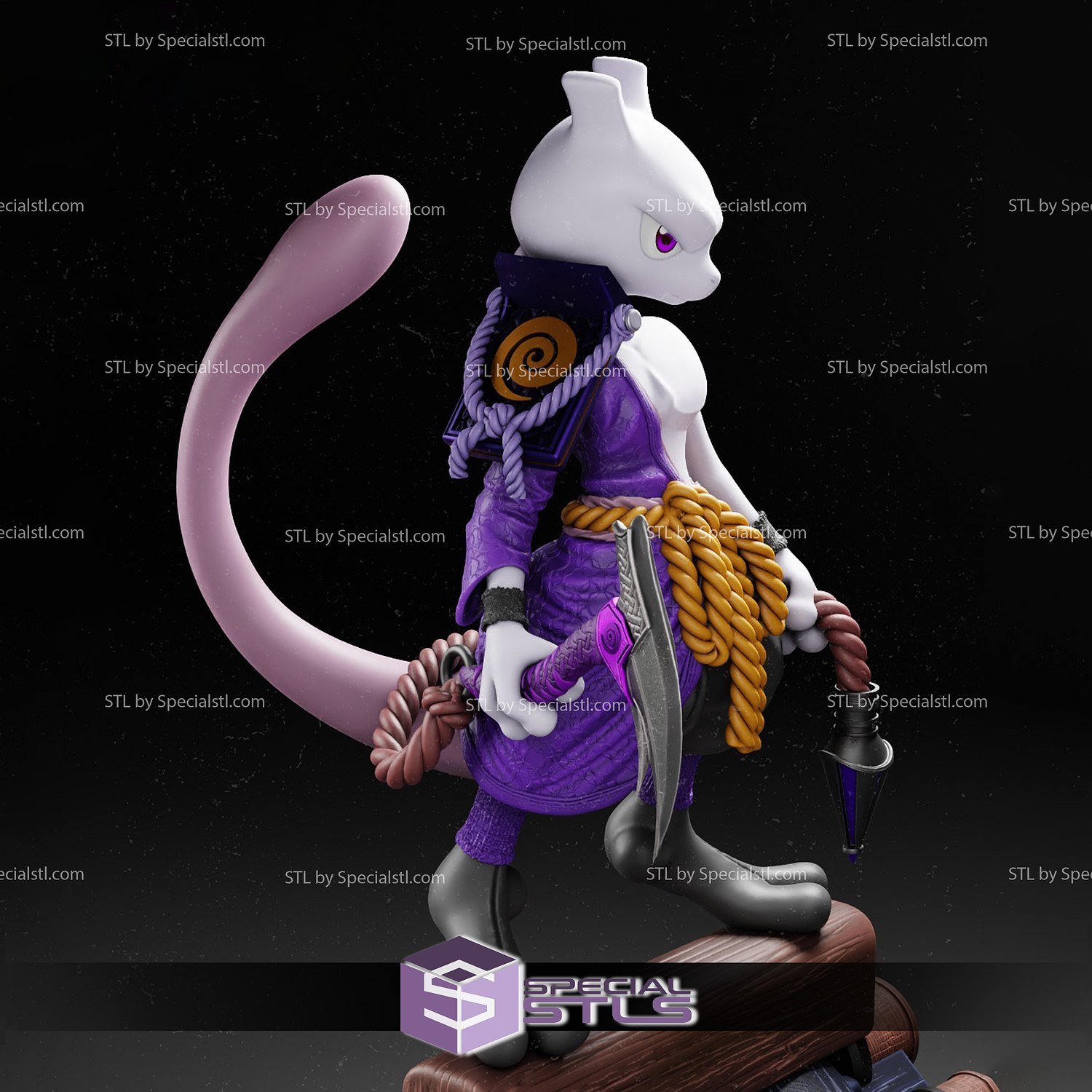 Mewtwo Oni Samurai 3D Printing Model Pokemon STL Files