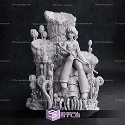 Nausica Sitting Pose 3D Printing Figurine The Valley of the Wind STL Files